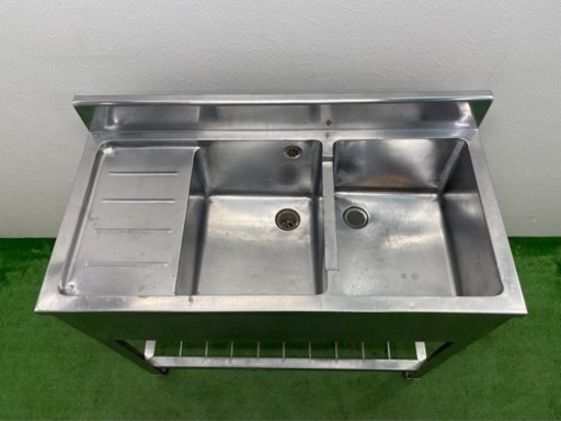 業務用　ステンレス　２槽シンク流し台　店舗　飲食店　厨房　W９００ｘＤ４５０ｘＨ８００ｍｍ