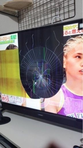 マクスゼン　40型　テレビ　画面割れ　j40sk03