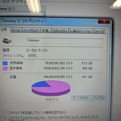 Windowds7　１５インチノートパソコン　GatewayNE56R　RAM4G HDD451GB オフィス付きの画像