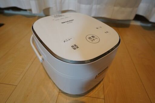 ■2020年製　SHARP 炊飯器　KS-CF05B-W　炊飯容量0.54L　3合