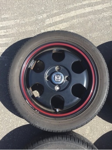 デイトナ風 14インチ バリ溝 165/55R14 4本セット