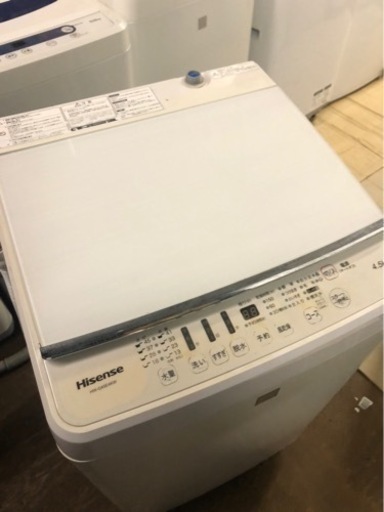 配送可能　ハイセンス 4．5kg全自動洗濯機 keyword キーワードホワイト HW-G45E4KW
