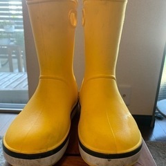 キッズ　長靴　きいろ　クロックスJ3 21-22cm 
