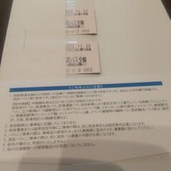 西武鉄道株主優待乗車証 ４枚の画像