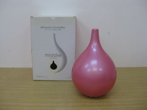 Francfranc フランフラン middle ミドル 超音波式 加湿器 MD-KW902(FPK) ピンク ドウシシャ 2009年製