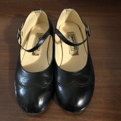 黒ストラップシューズ　20センチ