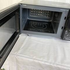 【決まりました】JT206(S)電子レンジ アイリスオーヤマ フラットテーブル IMB-F183-5 2017年製 50Hz専用 黒 ブラック 通電OK 中古品 現地引き取りのみの画像
