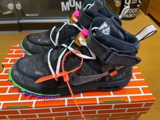 新品未使用品 Off-White × Nike Air Force 1 Mid Black 26.5cm