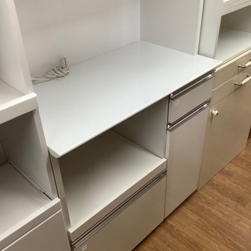 ☆ジモティ割あり☆ レンジボード 白 H198×D55×W140 クリーニング済み