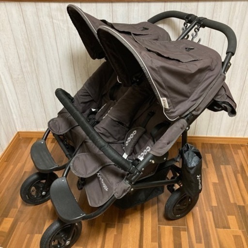 【受付終了】Air buggy エアバギー ココダブル エスプレッソ 双子用 ベビーカー