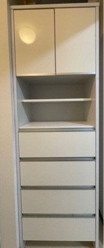 キャビネット　白　木製