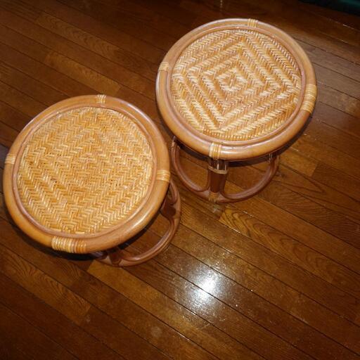 籐スツール
