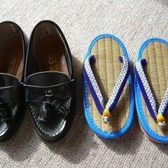 フォーマルシューズ（17cm）　＋　草履の画像