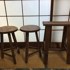 木製の椅子 3脚セット