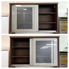 【超美品‼️】定価11万♪ 現行モデル ニトリ 100cm幅キッチンボード《リガーレ》 食器棚 収納家具 ブラウン♪