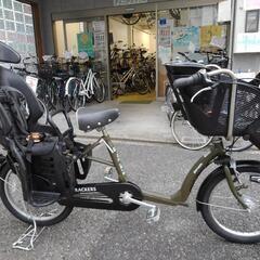 中古自転車２０９５　前後タイヤ新品！　子供乗自転車　マルイシ　ふらっか-ず　シュシュ　FRCH203F ２０インチ　３段ギヤ　LEDオートライト＋リヤチャイルドシート