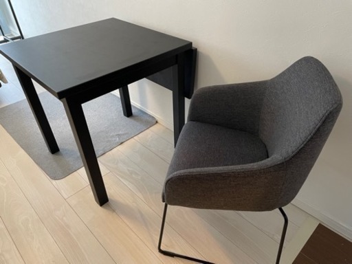 IKEA ダイニングテーブルと椅子2脚のセット