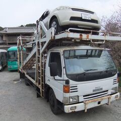 積載車　大分県　3台積み　エンジン　いすゞ　マツダ　