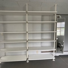 IKEA イケア　棚　鏡付き　商品棚　オープン収納　ミラー付き　...