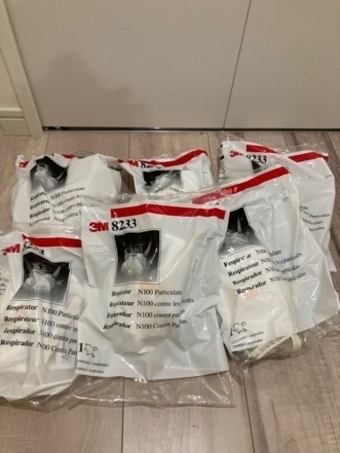 新品) 3M N100 防護マスク 8233 放射能内部被曝対策6枚