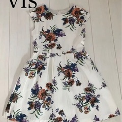 vis 花柄 ワンピース ミニ 上品 半袖 鮮やか