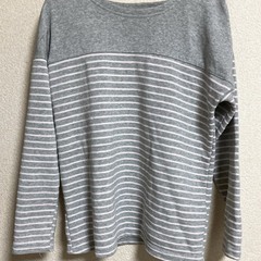 レディース　ボーダー　ボートネック　カットソー