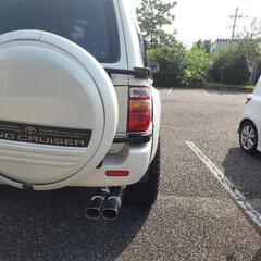 トヨタ ランドクルーザー 100 背面 タイヤカバーの画像