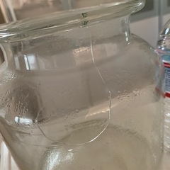 昭和レトロガラス瓶　ヒビありの画像