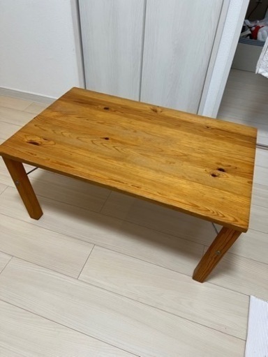 無印良品　パイン材ローテーブル・折りたたみ式