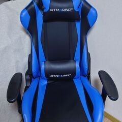 ※交渉中 GTRacing ゲーミングチェアゲームチェア ブルー...