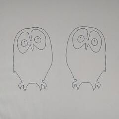 金ふくろう(金不苦労)カッティングステッカー！の画像