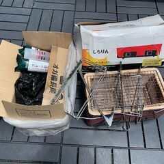 しちりん・着火剤・炭・網その他セット