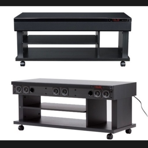 【美品‼️】CAVジャパン 3.1chオーディオラック ローボード テレビ台 キャスター付き 木目調ブラック♪