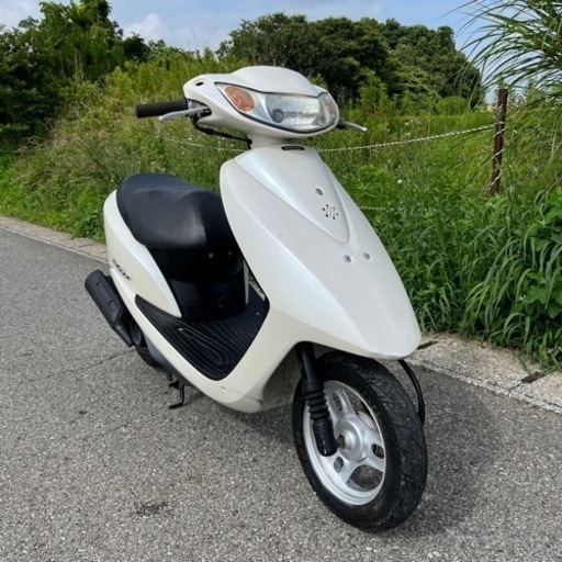 【機関良好】ホンダ・ディオAF68 HONDA DIOホワイト！千葉県柏市から最短即日納車！バッテリー新品！タイヤ山あり！実働原付！格安配送！