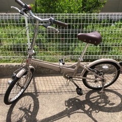 ELLE SPORTS 可愛い折りたたみ自転車　シマノ6段変速　...
