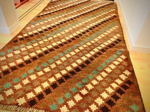 ほぼ新品・未使用　アフガニスタン　ヘラート産　ラグ　215cm × 111cm