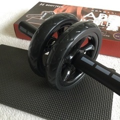 腹筋ローラー　ABS ROLLER 超静音　膝保護マット付き　BODYTECH の画像