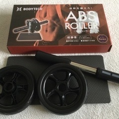 腹筋ローラー　ABS ROLLER 超静音　膝保護マット付き　B...