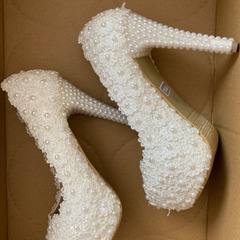 ウェディング ヒール パンプスの画像