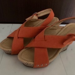 サンダル　オレンジ　サイズ23.5位の画像