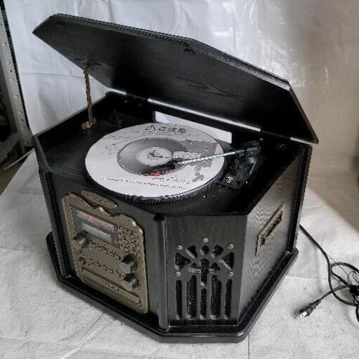 0626-138 アドフィールド レコード付き CDカセットラジオプレイヤー  model.6900
