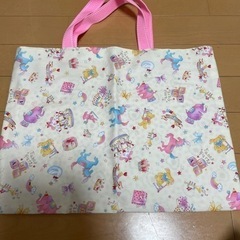 新品ハンドメイド　ファンシー柄レッスンバック　シューズ入れの画像