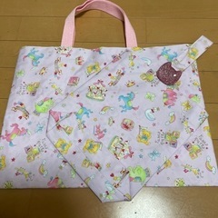 新品ハンドメイド　レッスンバック　シューズ入れの画像