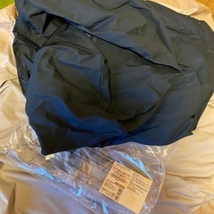無印良品　体にフィットするソファ+カバー(黒)の画像