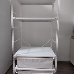 無印良品　スチールユニットシェルフスチール棚セット中