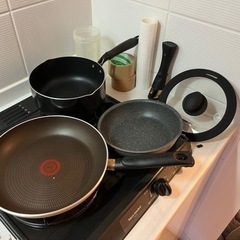 【6/26.27受け取り希望】フライパン(T-faL)、手鍋、取...