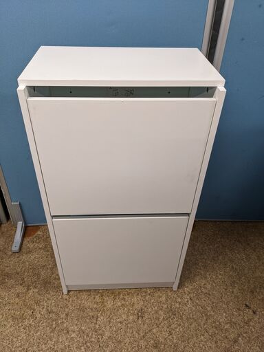 ☆IKEA 収納 BISSA -ビッサ- 靴収納用キャビネット 2コンパートメント ホワイト
