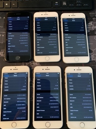 Apple iPhone 7 32GB Sim Free 6台　本体のみ