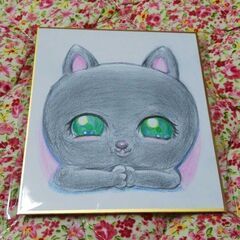 ●手書き イラスト 色紙 ハンドメイド ゆめかわの画像