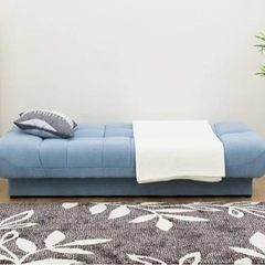 ニトリソファー ベッド テーブル付 の画像